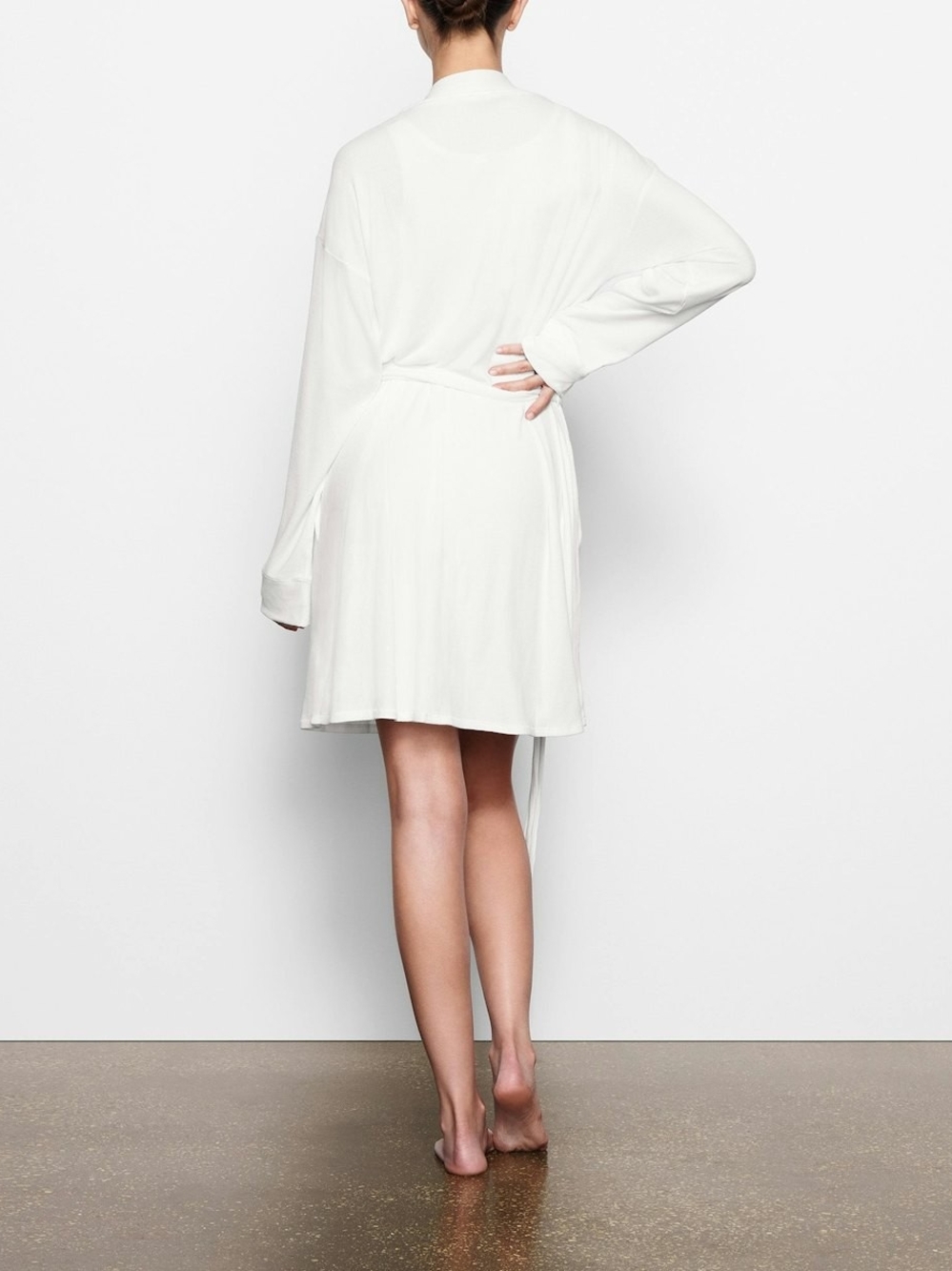 ⭐SKIMS Ivory White Ribbed Robe - Picture 3 of 7